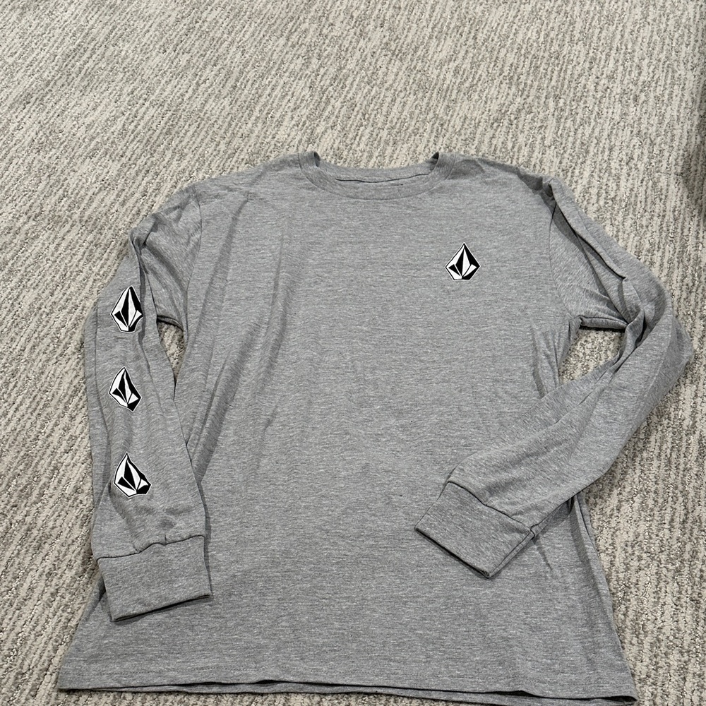 Volcom Men's Heather Gray Long Sleeve Tee